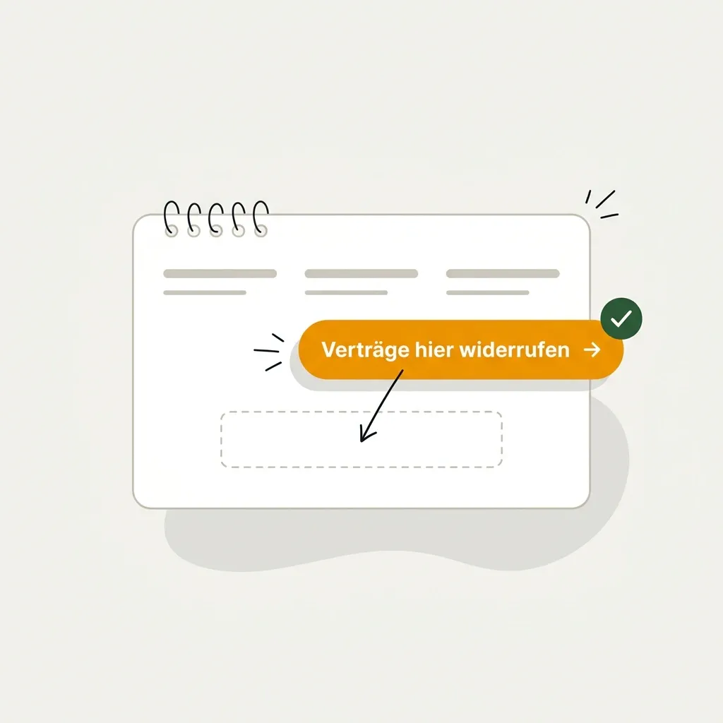 Einbau des Widerrufsbuttons in den Footer eines Online-Shops — Pflicht-Button nach § 312k BGB.